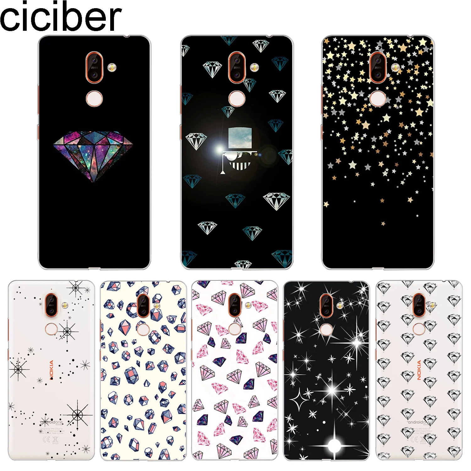 ciciber Shiny star diamond for Nokia 2.1 5.1 3.1 6.1 7.1 8.1 1 8 7 6 5 3 2 Plus 9 PureView Phone Cases For Nokia X7 X6 X5 X3 TPU
ciciber Shiny star diamond for Nokia 2.1 5.1 3.1 6.1 7.1 8.1 1 8 7 6 5 3 2 Plus 9 PureView Phone Cases For Nokia X7 X6 X5 X3 TPU