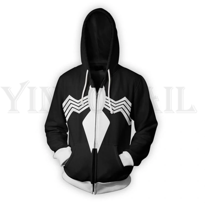 Superheroes Sweatshirt Men and Women Zipper Hoodies Venom Spiderman 3d Print Hooded Jacket Mravel Costume Harajuku Streetwear
Superheroes Sweatshirt Men and Women Zipper Hoodies Venom Spiderman 3d Print Hooded Jacket Mravel Costume Harajuku Streetwear