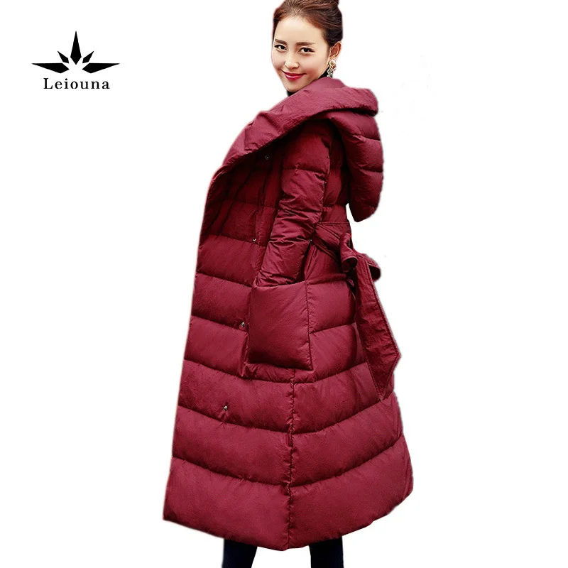 Leiouna Jacket Women New Thick Slim Duck With Belt Hooded Female Outerwear Long Winter Coat Snow X-Long Adjustable Parka
Leiouna Jacket Women New Thick Slim Duck With Belt Hooded Female Outerwear Long Winter Coat Snow X-Long Adjustable Parka