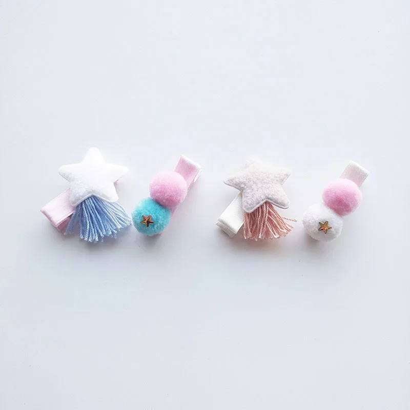 2 PCS Creative Cartoon Cute Star Plush Ball Tassel Girls Hair Accessories Hairpins Children Headwear Baby Hair Clips Headdress
2 PCS Creative Cartoon Cute Star Plush Ball Tassel Girls Hair Accessories Hairpins Children Headwear Baby Hair Clips Headdress