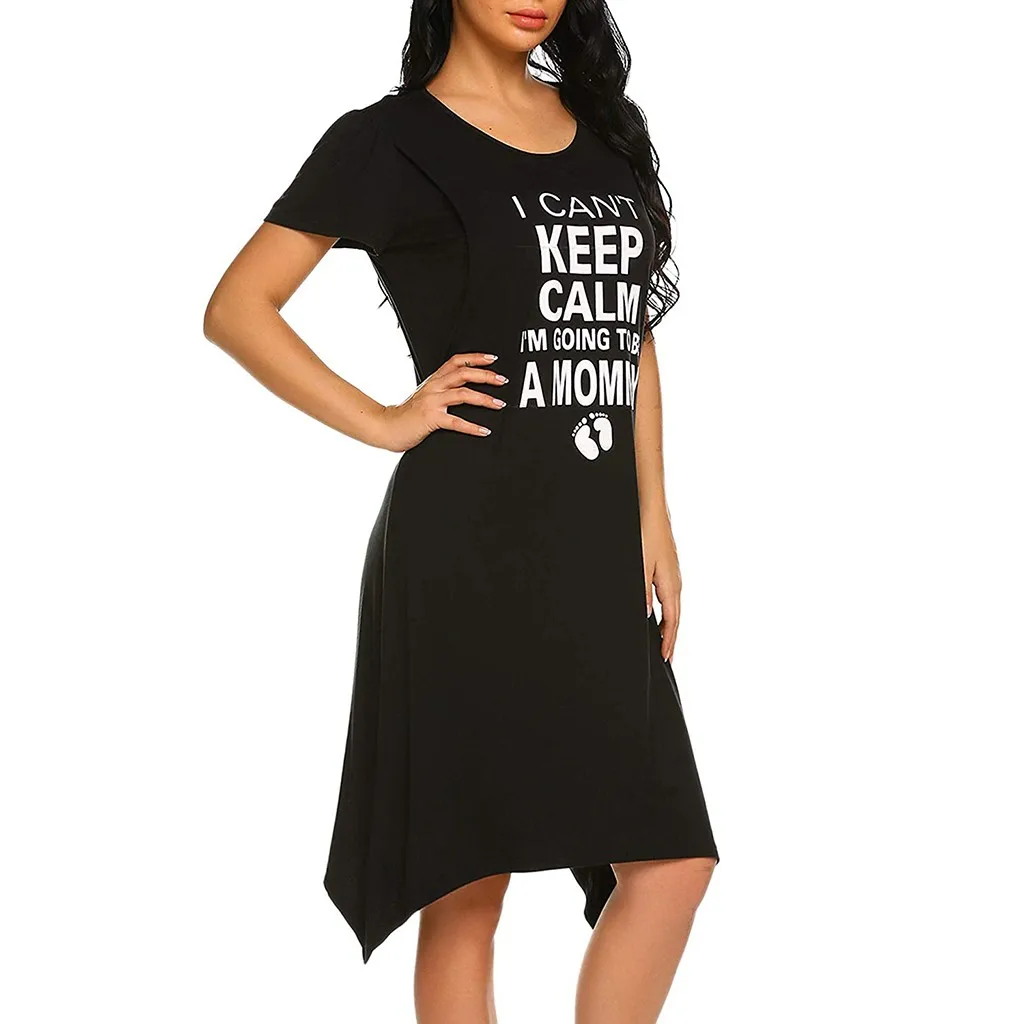 Maternity Breastfeeding Dresses Women's Maternity Clothes Pregnant Short Sleeve Letter Print Nursing Dress Vestido Gravida 2019
Maternity Breastfeeding Dresses Women's Maternity Clothes Pregnant Short Sleeve Letter Print Nursing Dress Vestido Gravida 2019