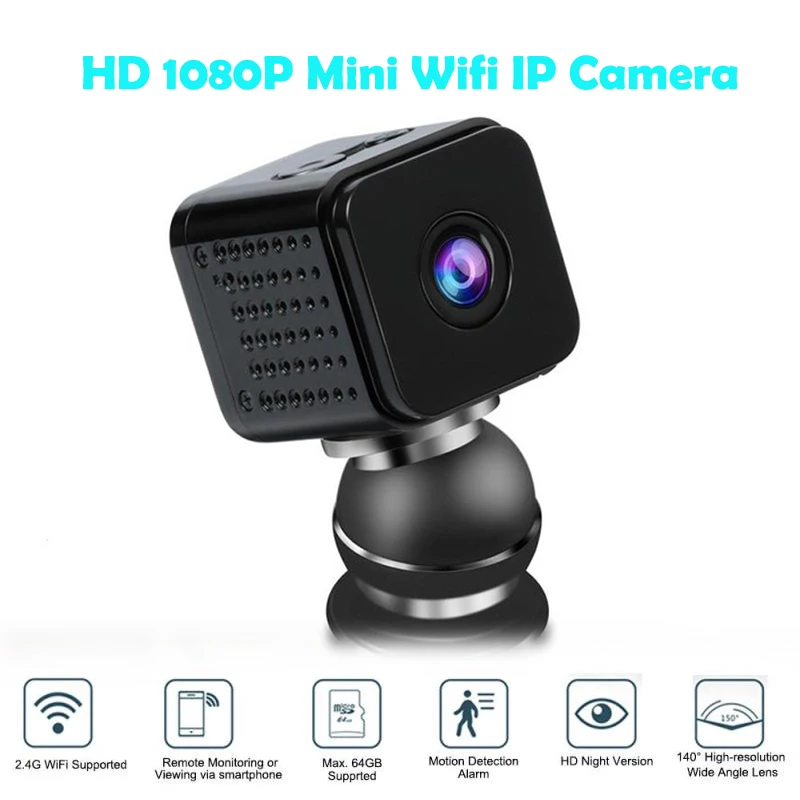 

HD 1080P Mini Wifi IP Camera Night Vision Wireless Remote Recording Video Voice Work while charging Micro Camcorder Car Sport DV