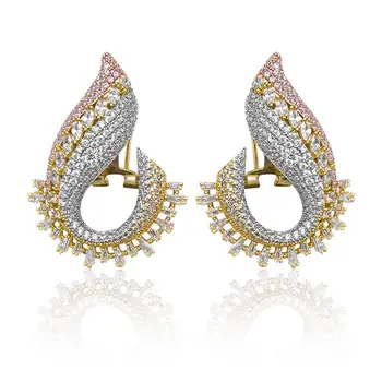 Newness Luxury Popular Geometry Flower Full Mirco Paved Cubic Zirconia Famous Design Women Wedding Earring Fashion Jewelry
Newness Luxury Popular Geometry Flower Full Mirco Paved Cubic Zirconia Famous Design Women Wedding Earring Fashion Jewelry