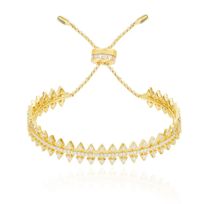 SLJELY Solid 925 Sterling Silver Yellow Gold Color Spike Gear Bangle Bracelet Zirconia Stones Monaco Women BELLE EPOQUE Jewelry
SLJELY Solid 925 Sterling Silver Yellow Gold Color Spike Gear Bangle Bracelet Zirconia Stones Monaco Women BELLE EPOQUE Jewelry