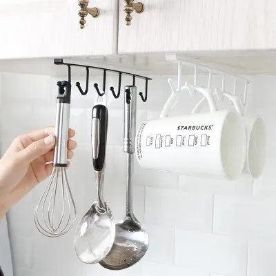 Wrought iron cabinet storage rack, multifunctional row hook, 6 linked hanging frame, kitchen no trace nail free hook 25*2.5*4cm
Wrought iron cabinet storage rack, multifunctional row hook, 6 linked hanging frame, kitchen no trace nail free hook 25*2.5*4cm