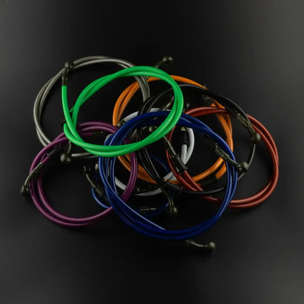 New 500mm - 1500mm 28 multicolour Motorcycle Hydraulic Brake Hose Line Cable M10 Banjo Pipe Line Braided oil hose
New 500mm - 1500mm 28 multicolour Motorcycle Hydraulic Brake Hose Line Cable M10 Banjo Pipe Line Braided oil hose