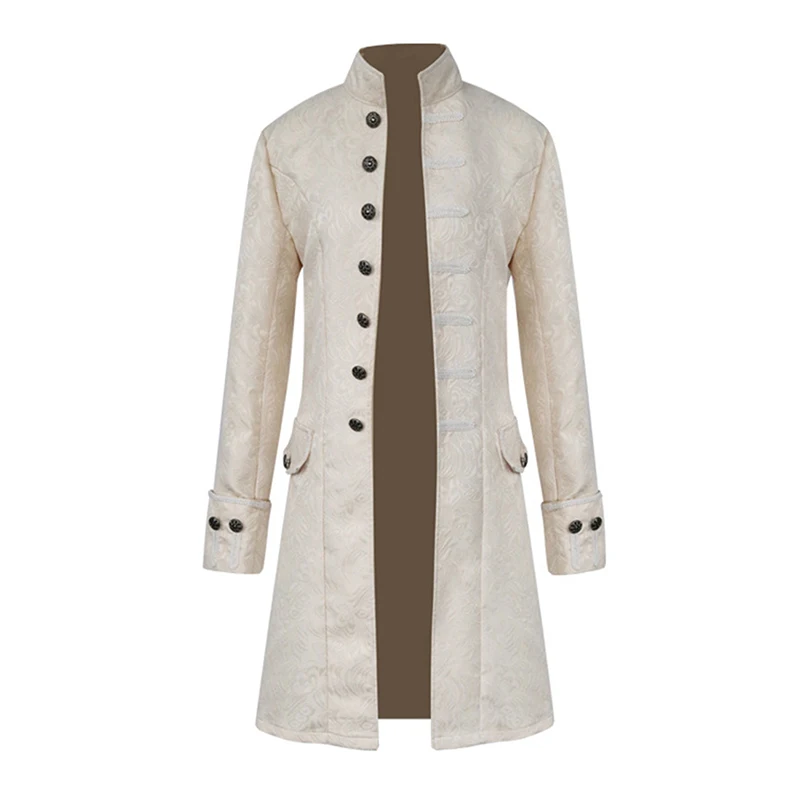 2019 Retro Mens Gothic Brocade Long Blazers Jacket Coat Men Steampunk Medieval Stand Collar Costumes Long Sleeved Coat
2019 Retro Mens Gothic Brocade Long Blazers Jacket Coat Men Steampunk Medieval Stand Collar Costumes Long Sleeved Coat