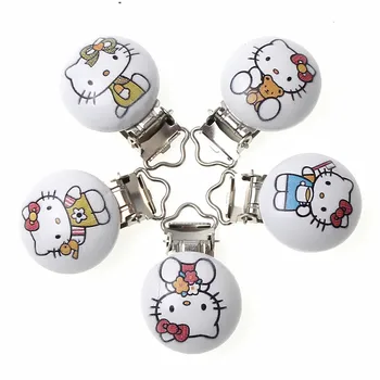 5Pcs Hello Kitty Baby Pacifier Clips Fit Infant Metal Wooden Teether Soother Clip Nipple Clasps Baby Toys Accessories
5Pcs Hello Kitty Baby Pacifier Clips Fit Infant Metal Wooden Teether Soother Clip Nipple Clasps Baby Toys Accessories