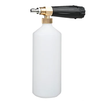 Pressure Washer Jet Wash Quick Release Snow Foam Lance, Foam Cannon,1L Bottle,5 Pressure Washer Nozzles For Cleaning 1/4 Inch