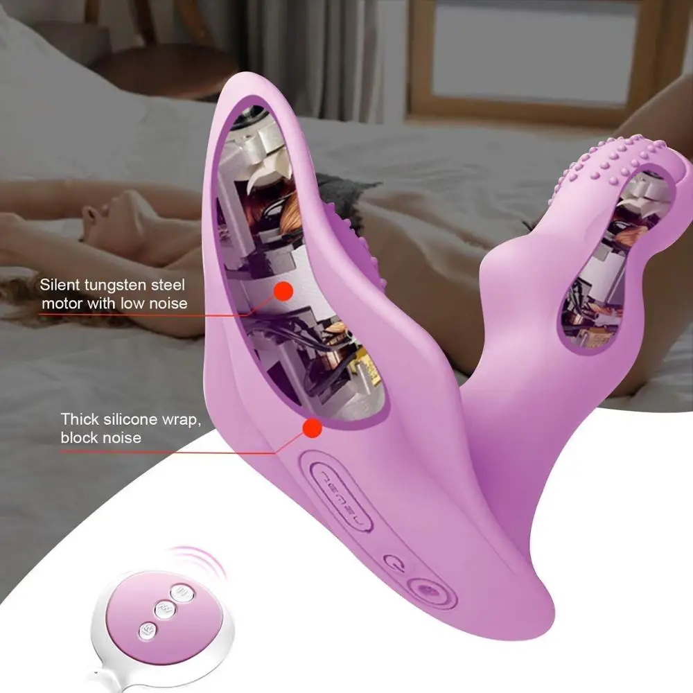 Вибростимулятор клитора Бабочка  купить со скидкой в секс шопе  Вибраторы  Вибротрусики, бабочки