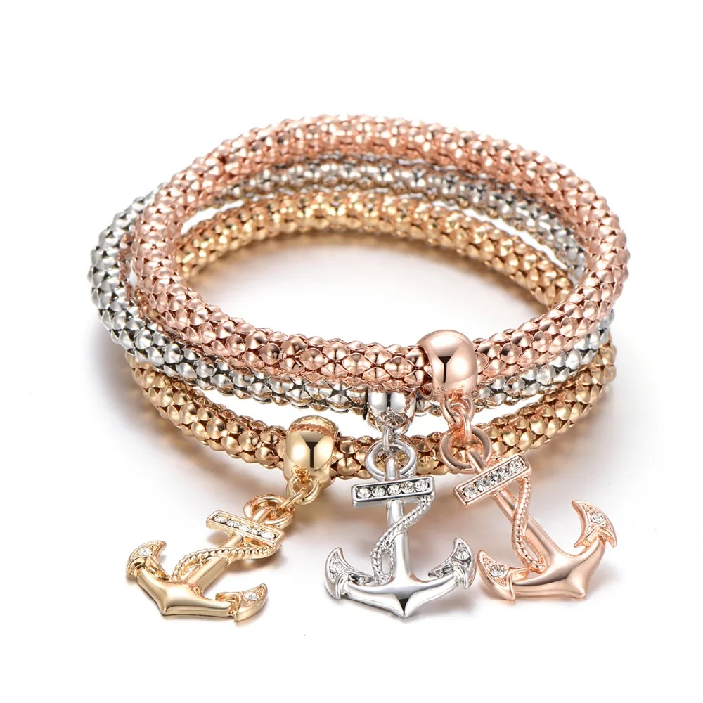 3Pcs Anchor Hook Crystal Charm Bracelets Rose Gold Elastic Popcorn Bangle Femme Gift For Women Fashion Gemetric Jewelry 2019 New
3Pcs Anchor Hook Crystal Charm Bracelets Rose Gold Elastic Popcorn Bangle Femme Gift For Women Fashion Gemetric Jewelry 2019 New