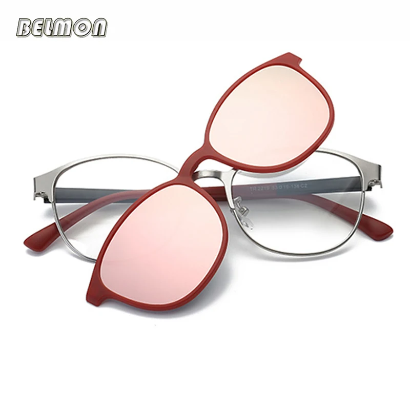 Belmon Fashion Spectacle Frame Men Women With Polarized Clip On Sunglasses Magnetic Glasses Male Driving Myopia Optical RS475
Belmon Fashion Spectacle Frame Men Women With Polarized Clip On Sunglasses Magnetic Glasses Male Driving Myopia Optical RS475