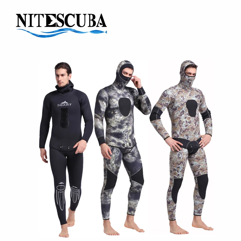 NiteScuba Diving SBART 5MM Neoprene Camouflage for male divers Underwater photography Spearfishing Hunting Hooded 2 pieces
NiteScuba Diving SBART 5MM Neoprene Camouflage for male divers Underwater photography Spearfishing Hunting Hooded 2 pieces