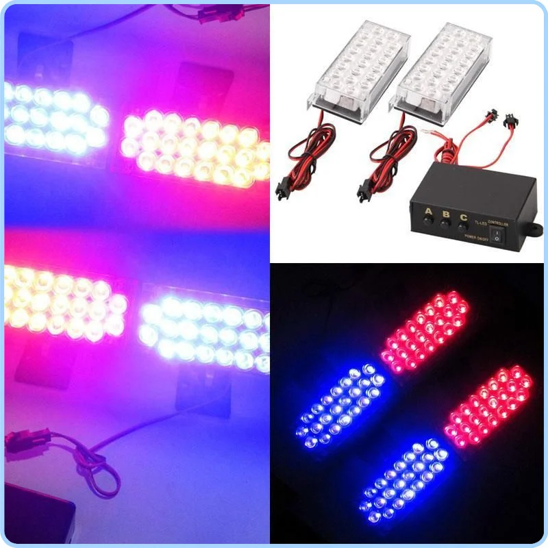 LED Strobe Warning Ligh Emergency Vehicle Flash EMS Police Car Truck Firemen 2*22 2x22 12V White Red Blue Amber Yellow
LED Strobe Warning Ligh Emergency Vehicle Flash EMS Police Car Truck Firemen 2*22 2x22 12V White Red Blue Amber Yellow