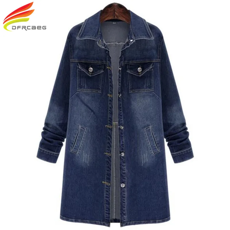 Plus Size Denim Trench Coat For Women 2018 Spring New Style Casual Long Coats Single Breasted Double Pockets Women Basic Coats
Plus Size Denim Trench Coat For Women 2018 Spring New Style Casual Long Coats Single Breasted Double Pockets Women Basic Coats