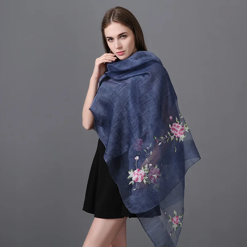 New 2019 Silkworm Silk Wool Scarf Female Autumn Winter Hand Embroidery Women Scarves Shawls Fashion Elegant Lady Wraps
New 2019 Silkworm Silk Wool Scarf Female Autumn Winter Hand Embroidery Women Scarves Shawls Fashion Elegant Lady Wraps