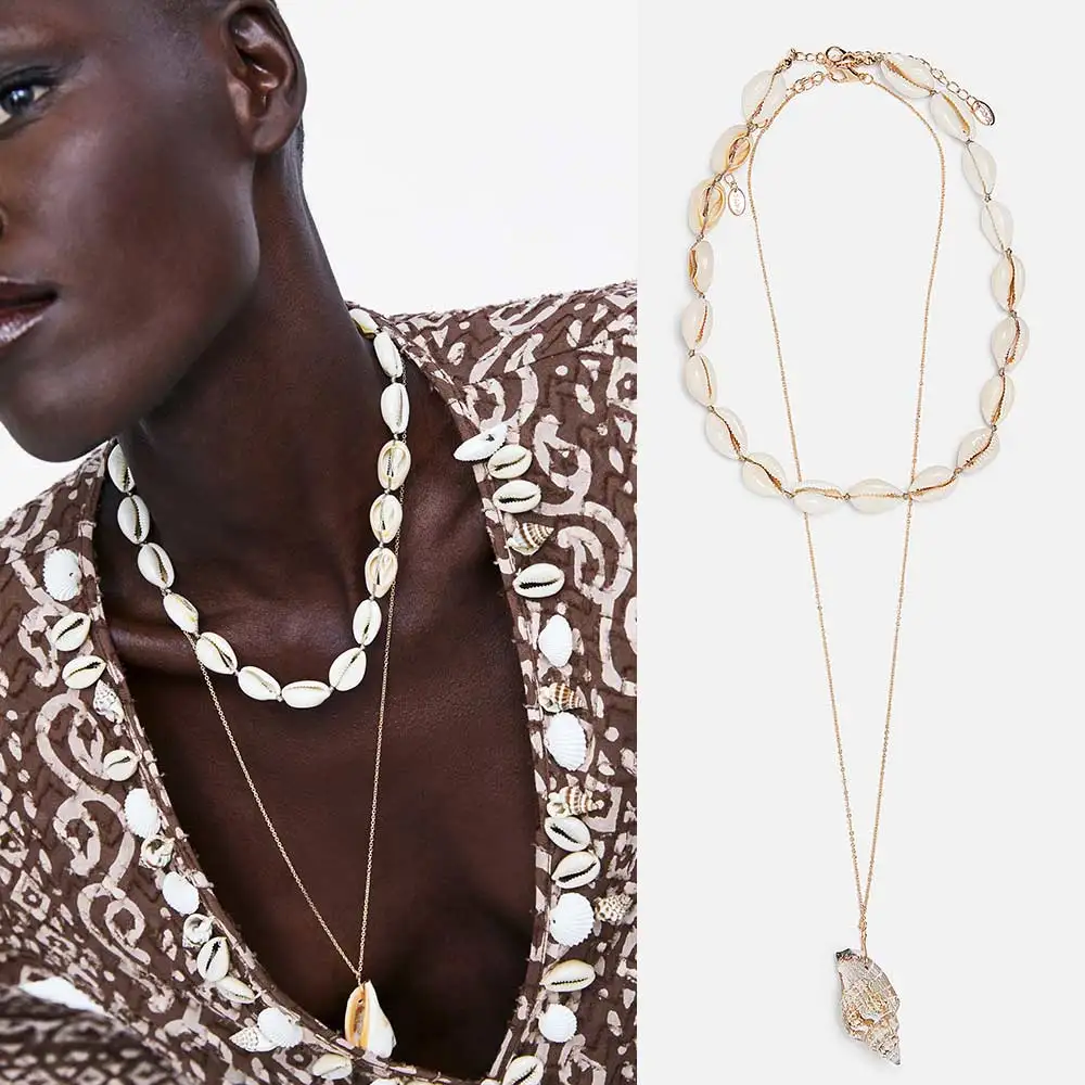 Dvacaman ZA Conch Pendant Necklace Women Shell Beads Chain Choker Necklace 2 PCS Statement Necklace Sets Party Jewelry Wholesale
Dvacaman ZA Conch Pendant Necklace Women Shell Beads Chain Choker Necklace 2 PCS Statement Necklace Sets Party Jewelry Wholesale