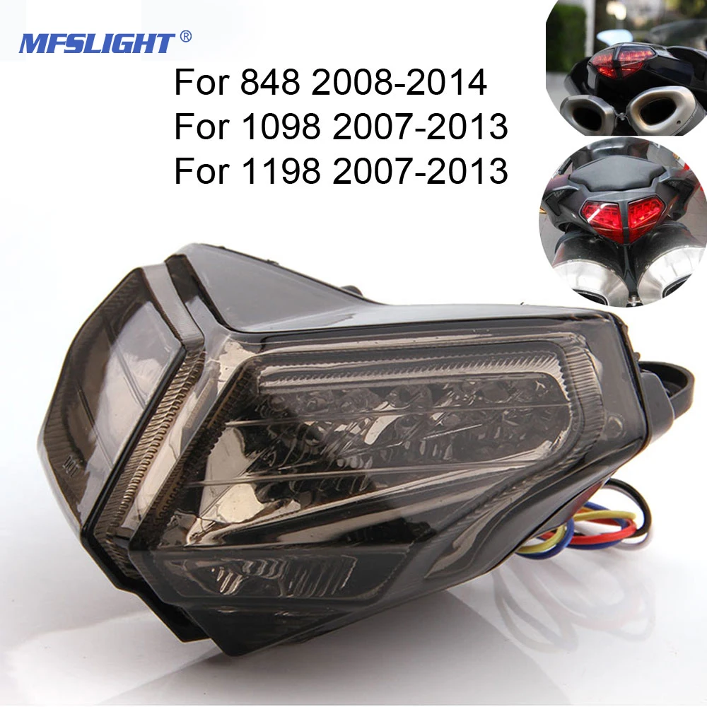 MFSLIGHT Motorcycle Integrated LED Tail Light Brake Turn Signal Blinker For Ducati 848 1098 1198 2008-2013
MFSLIGHT Motorcycle Integrated LED Tail Light Brake Turn Signal Blinker For Ducati 848 1098 1198 2008-2013