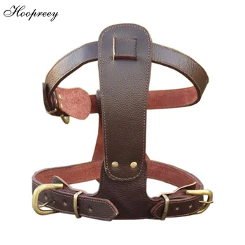 Top Quality Double Belt Genuine Leather Dog Harness for Large Dogs Pitbull Adjustable Outdoor Training Collar No-Pull Harness
Top Quality Double Belt Genuine Leather Dog Harness for Large Dogs Pitbull Adjustable Outdoor Training Collar No-Pull Harness