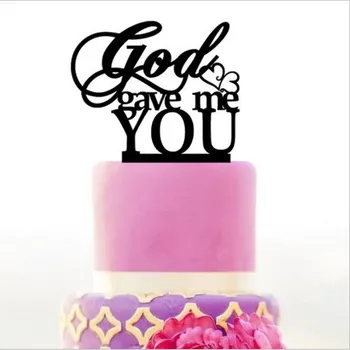 2017 Real Rushed Acrylic God Gave Me You Wedding Cake Topper/Wedding Stand/Wedding Decoration Wedding Cake Accessories
2017 Real Rushed Acrylic God Gave Me You Wedding Cake Topper/Wedding Stand/Wedding Decoration Wedding Cake Accessories