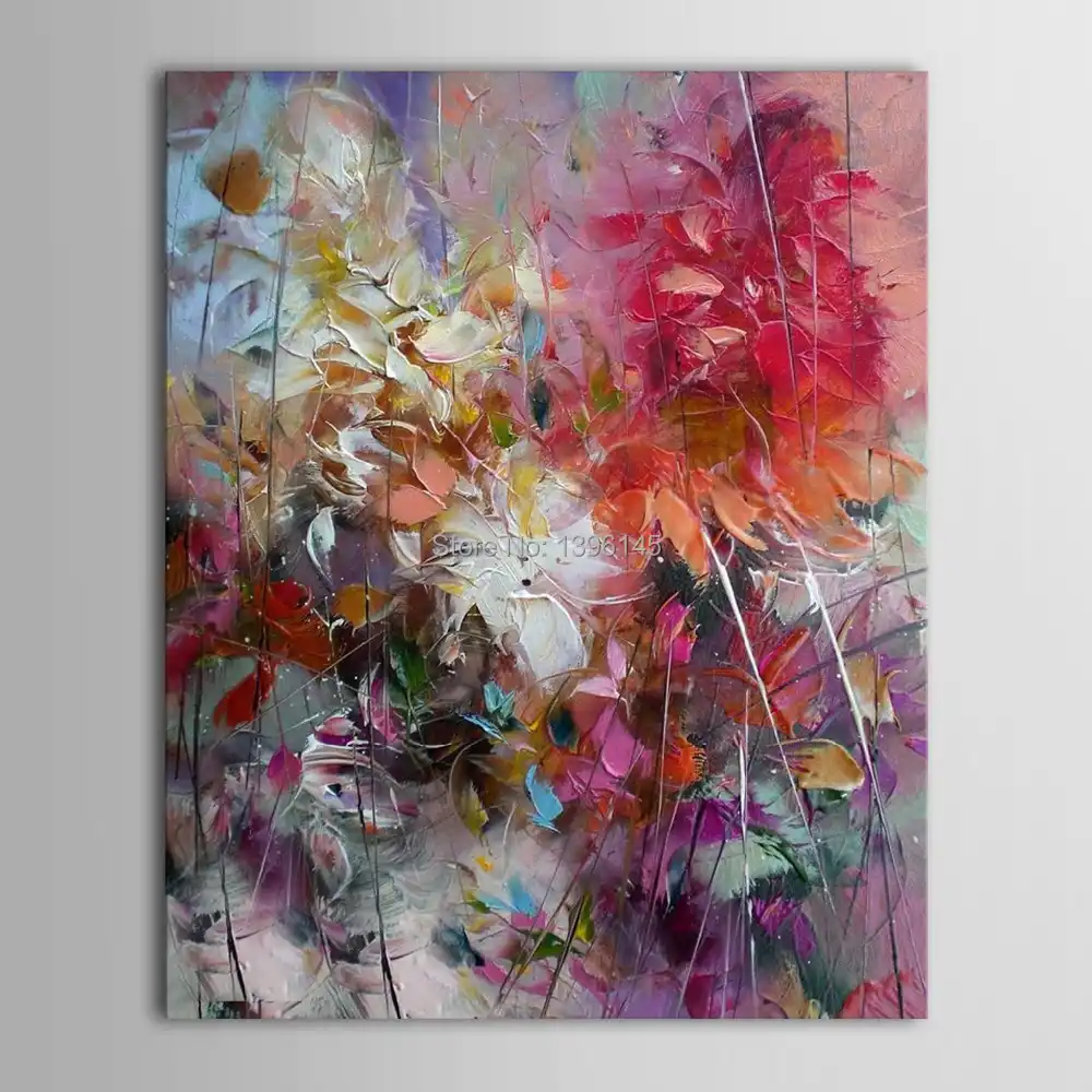thick 3d flower art handpainted knife flower oil