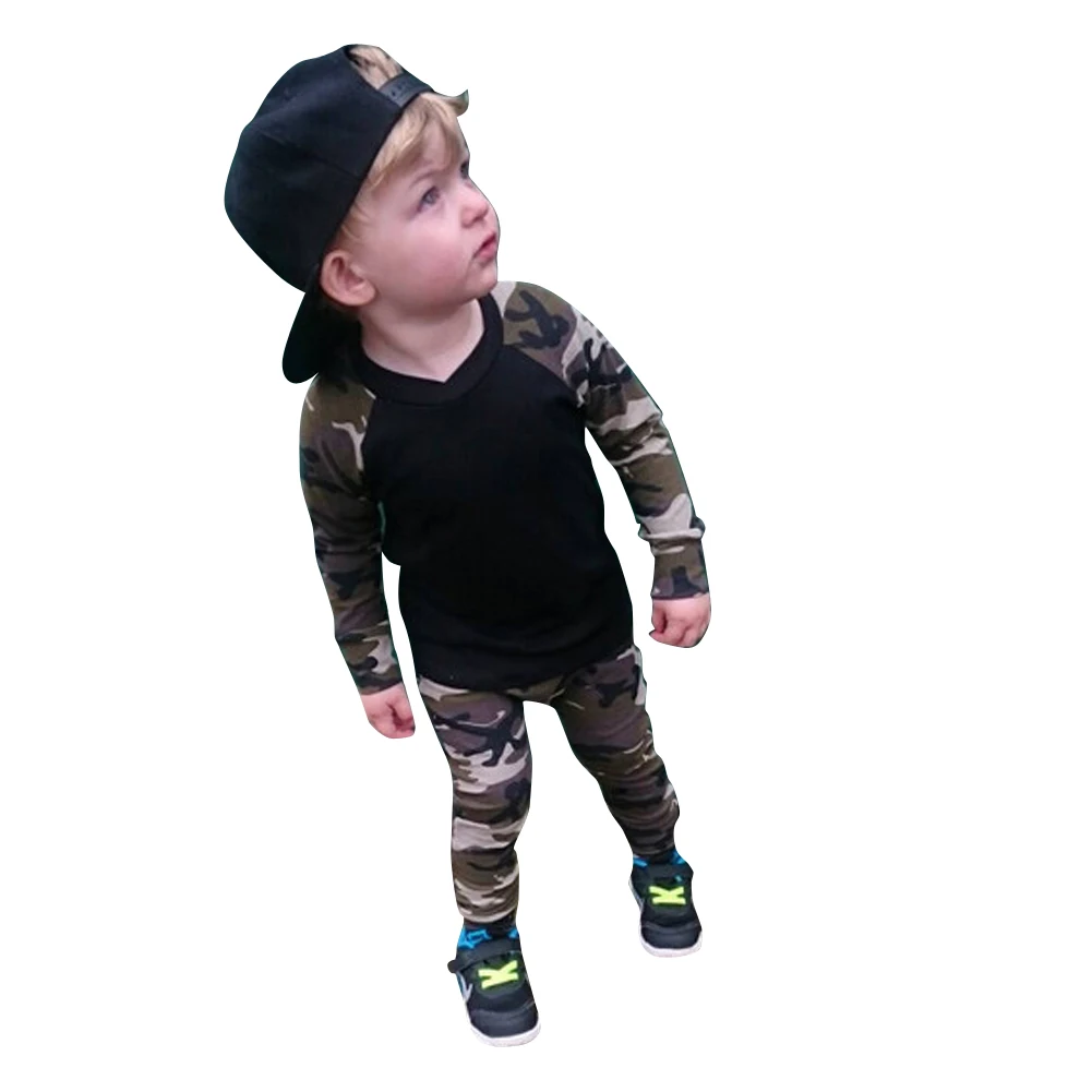 Children Clothing Cute Camouflage Newborn Baby Boys Kids T-shirt Top+Long Pants Outfit Clothe Baby Clothing Sets
Children Clothing Cute Camouflage Newborn Baby Boys Kids T-shirt Top+Long Pants Outfit Clothe Baby Clothing Sets