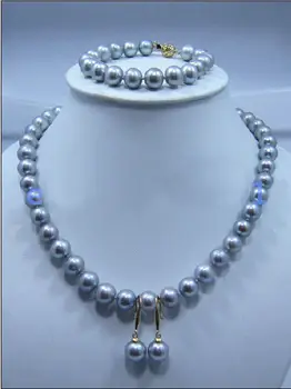 Pearl three-piece suit AAA South SeaL gray pearl necklace 18 inch 8 inr
Pearl three-piece suit AAA South SeaL gray pearl necklace 18 inch 8 inr