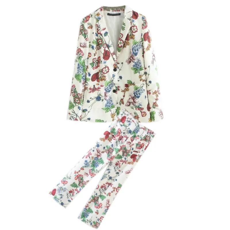 Women's suit female ethnic style beach holiday clothing flower pattern printing jacket + casual pants pajamas two / piece suit
Women's suit female ethnic style beach holiday clothing flower pattern printing jacket + casual pants pajamas two / piece suit