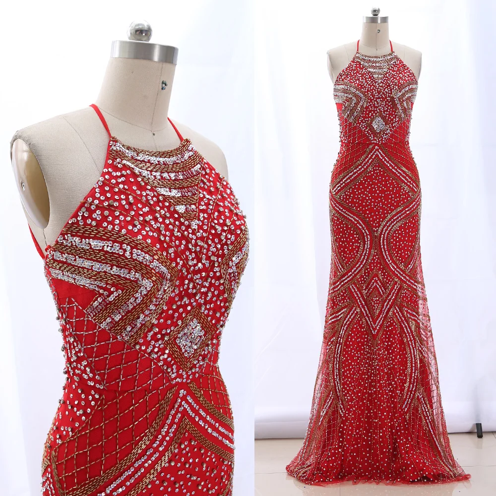 MACloth Red A-Line Halter Floor-Length Long Crystal Tulle Prom Dresses Dress M 265066 Clearance
MACloth Red A-Line Halter Floor-Length Long Crystal Tulle Prom Dresses Dress M 265066 Clearance