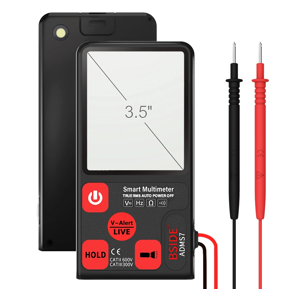 Ultra-Portable Digital Multimeter BSIDE ADMS7 Large 3.5" LCD 3-Line Display Voltmeter With Voltage NCV Resistance Ohm Hz Tester
Ultra-Portable Digital Multimeter BSIDE ADMS7 Large 3.5" LCD 3-Line Display Voltmeter With Voltage NCV Resistance Ohm Hz Tester