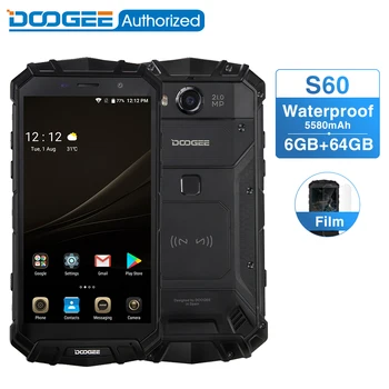 

DOOGEE S60 IP68 Wireless Charge 5580mAh 12V2A Quick Charge 5.2'' FHD Helio P25 Octa Core 6GB 64GB Smartphone 21.0MP Camera