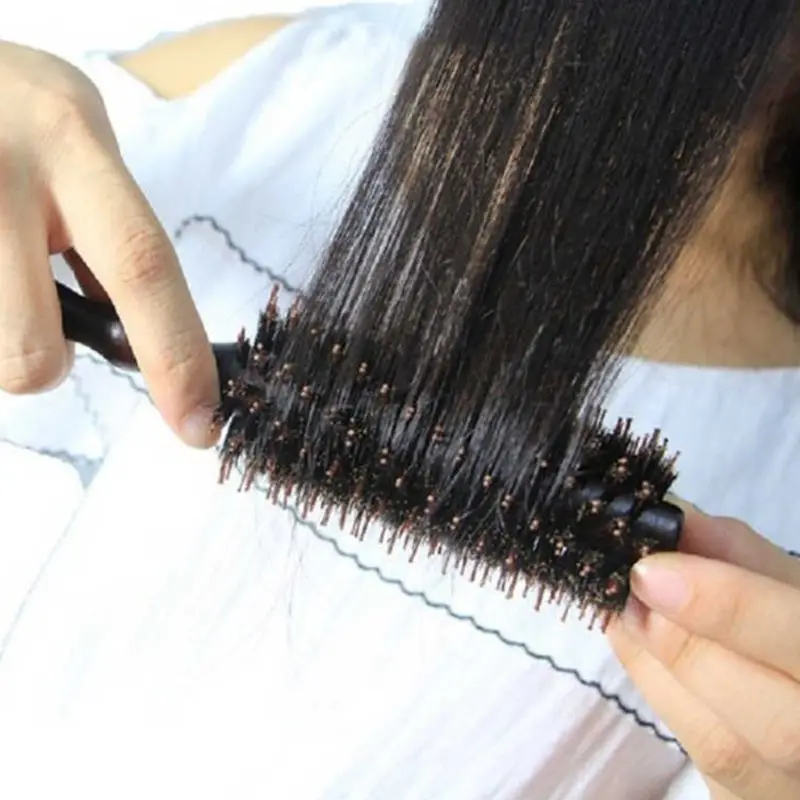 Прямая саржевая расческа для волос 6 типов натуральная щетина кабана вращающаяся