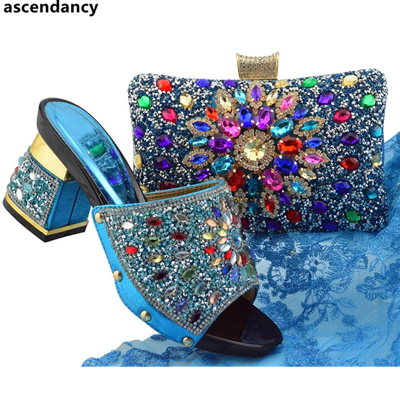Designer Shoes Women Luxury 2018 African Wedding Shoes and Bag Set Decorated with Rhinestone Woman Shoes 2018 Spring Party Shoes
Designer Shoes Women Luxury 2018 African Wedding Shoes and Bag Set Decorated with Rhinestone Woman Shoes 2018 Spring Party Shoes