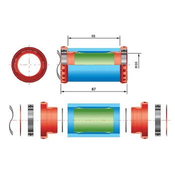 Set Of 2 New BSA30 Bottom Bracket-BB30/30mm Axle On BSA Fit FSA/ROTOR 3D/SRAM
Set Of 2 New BSA30 Bottom Bracket-BB30/30mm Axle On BSA Fit FSA/ROTOR 3D/SRAM
