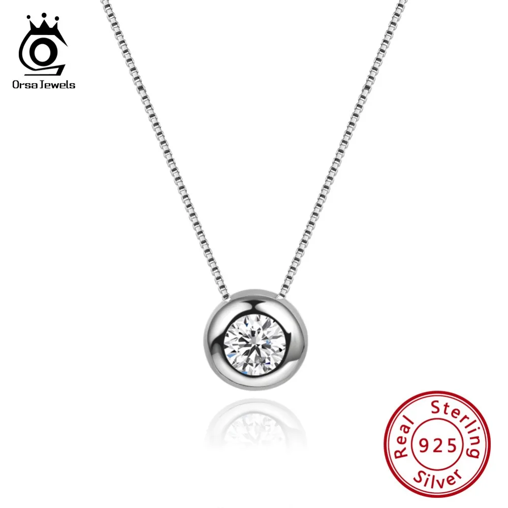 ORSA JEWELS Solid 925 Women Zircon Pendants Necklaces Sterling Silver Polished AAA White CZ Luxury Female Party Jewelry SN136
ORSA JEWELS Solid 925 Women Zircon Pendants Necklaces Sterling Silver Polished AAA White CZ Luxury Female Party Jewelry SN136