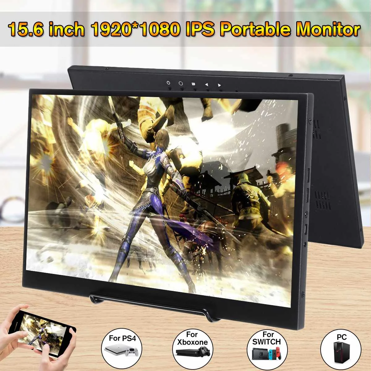 Portable LCD Monitor 13.3 / 15.6 Inch Gaming Computer HD Screen IPS HDMI USB Display for Switch Laptop Phone for XBOX for PS4
Portable LCD Monitor 13.3 / 15.6 Inch Gaming Computer HD Screen IPS HDMI USB Display for Switch Laptop Phone for XBOX for PS4