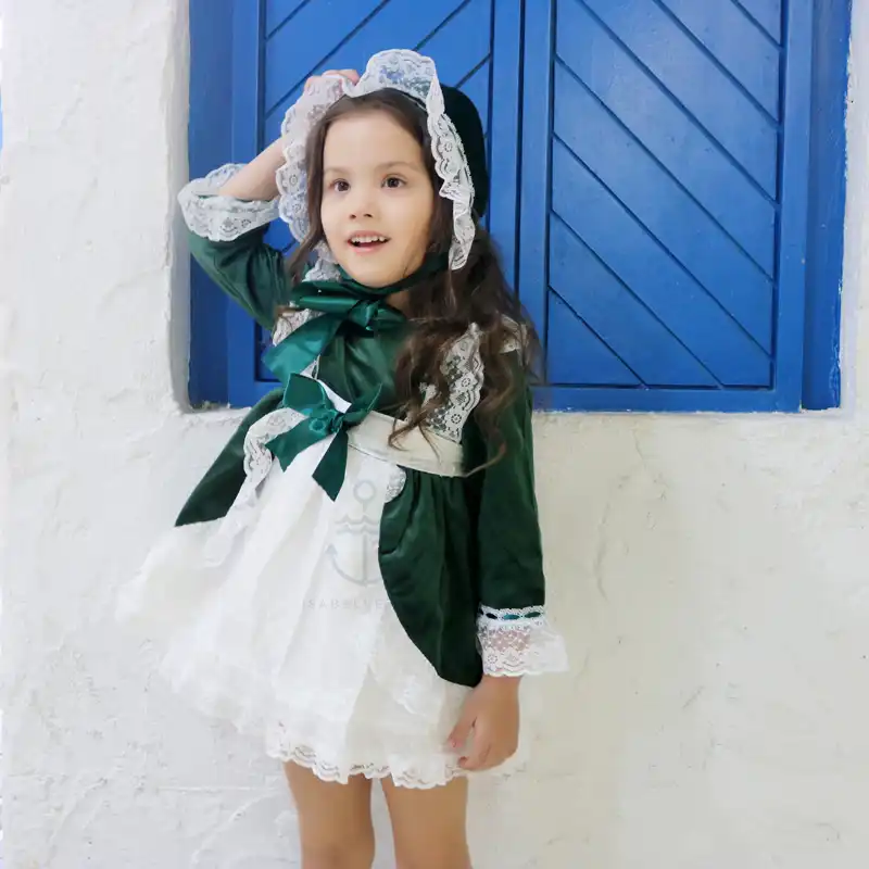 green velvet baby christmas dress
