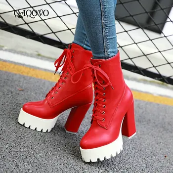 2019 Women Lacing High Heel Ankle Boots Platform Boots Shoes Round Toe Ladies Party Shoes Rubber Sole Promotion Black White
2019 Women Lacing High Heel Ankle Boots Platform Boots Shoes Round Toe Ladies Party Shoes Rubber Sole Promotion Black White