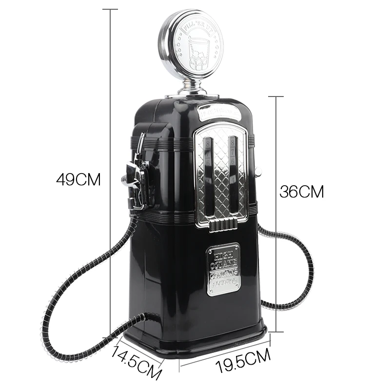 Black color gas station style bar wine pourer 2L capacity double-container beer wine dispensers bottle pourers for bar tools
Black color gas station style bar wine pourer 2L capacity double-container beer wine dispensers bottle pourers for bar tools