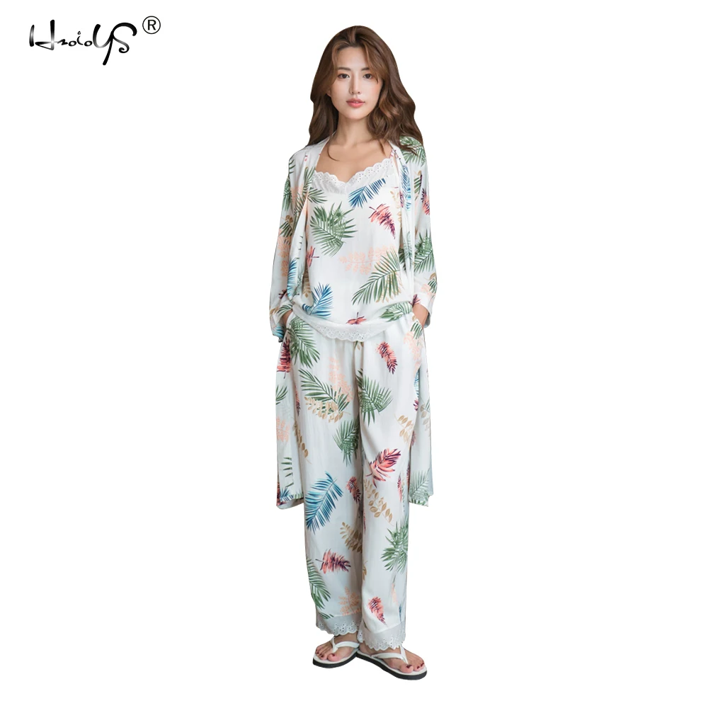 New Arrival Spring and Summer Women's Pajama Set 3 piece Home Clothes Sleep Set Long Pants Set Female Pajamas Cotton Home Suit
New Arrival Spring and Summer Women's Pajama Set 3 piece Home Clothes Sleep Set Long Pants Set Female Pajamas Cotton Home Suit