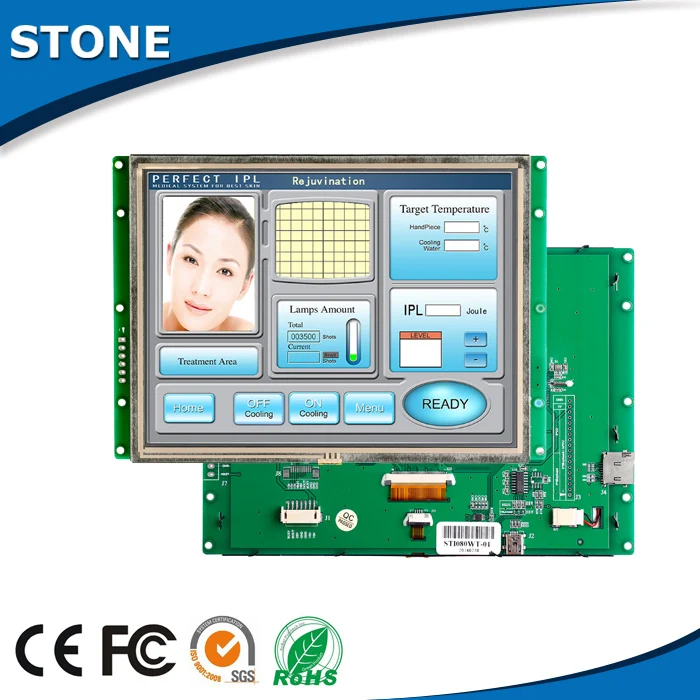 7" high resolution TFT LCD touch screen used as vending machine control board
7" high resolution TFT LCD touch screen used as vending machine control board