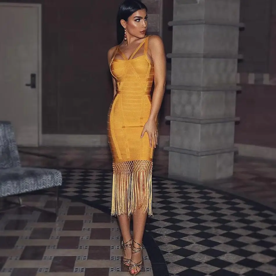 Newest Celebrity Evening Party Bodycon Bandage Dress Women Spaghetti Strap Tassel Sexy Night Out Club Dress Women Vestidos
Newest Celebrity Evening Party Bodycon Bandage Dress Women Spaghetti Strap Tassel Sexy Night Out Club Dress Women Vestidos