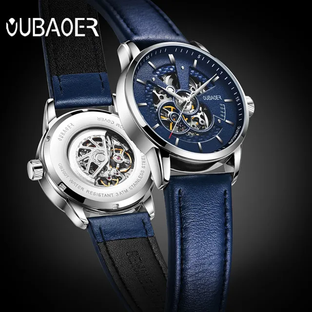 OUBAOER Top Brand Leather Skeleton Automatic Mechanical Watch Men Fashion Sports Wristwatch Relogio Masculino Erkek Kol Staati
OUBAOER Top Brand Leather Skeleton Automatic Mechanical Watch Men Fashion Sports Wristwatch Relogio Masculino Erkek Kol Staati