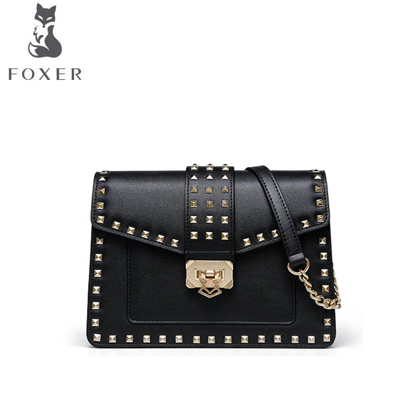 FOXER brand bags for women 2019 new women leather bag Chain luxury handbags bags designer fashion shoulder Rivet locomotive bag
FOXER brand bags for women 2019 new women leather bag Chain luxury handbags bags designer fashion shoulder Rivet locomotive bag