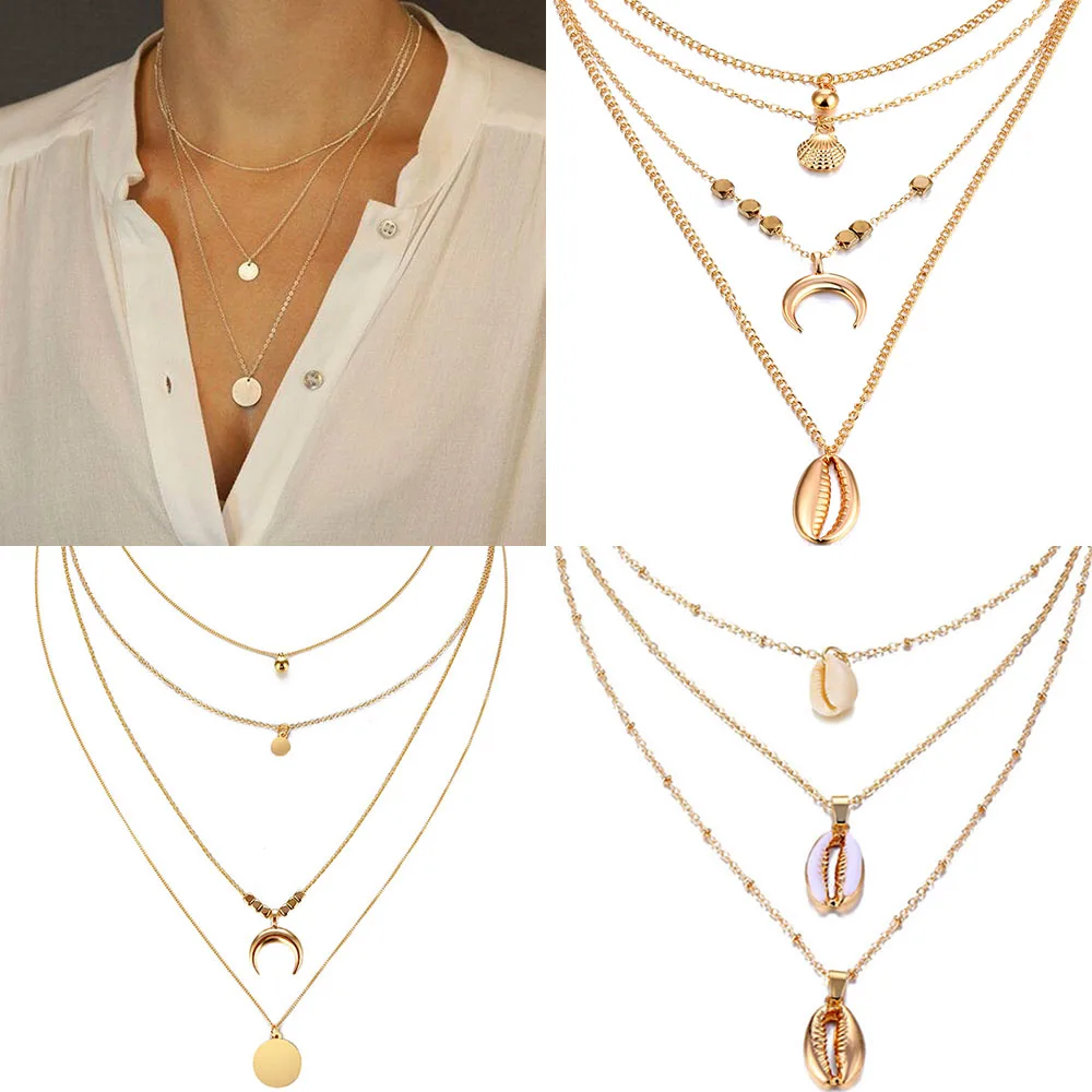 AILEND Fashion Multilayer Necklace and Ladies Pendant Girl Gold Silver and Necklace Long Necklace 2019 BOHO Ocean Jewelry
AILEND Fashion Multilayer Necklace and Ladies Pendant Girl Gold Silver and Necklace Long Necklace 2019 BOHO Ocean Jewelry