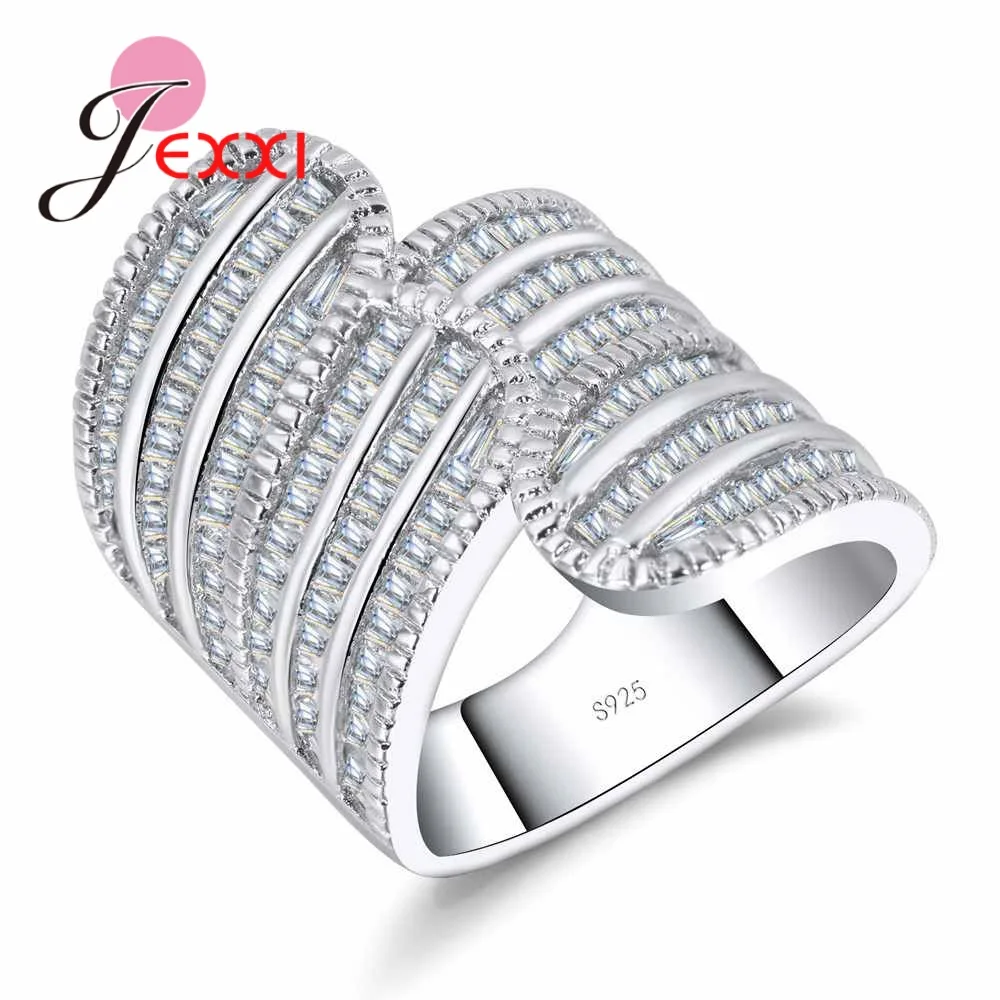 Fashion 925 Sterling Silver Jewelry Trendy Wedding Rings With many Rhinestone for Women Engagement Ring Size 6/7/8/9/10
Fashion 925 Sterling Silver Jewelry Trendy Wedding Rings With many Rhinestone for Women Engagement Ring Size 6/7/8/9/10