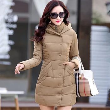 AILOOGE New 2017 Winter Hooded Jacket Women Cotton Wadded Overcoat Medium-long Slim Casual Fashion Parkas Wine Red Coats
AILOOGE New 2017 Winter Hooded Jacket Women Cotton Wadded Overcoat Medium-long Slim Casual Fashion Parkas Wine Red Coats