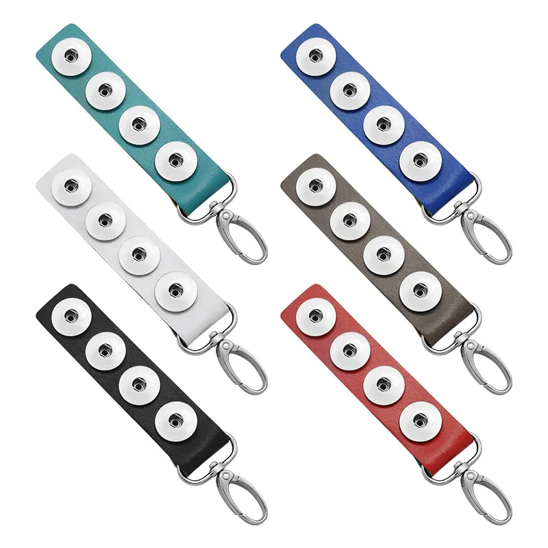 Hot sale 5 colors leather snap Keychains Simple 4 buttons fit DIY 18MM snap buttons unisex wholesale PJ8002
Hot sale 5 colors leather snap Keychains Simple 4 buttons fit DIY 18MM snap buttons unisex wholesale PJ8002