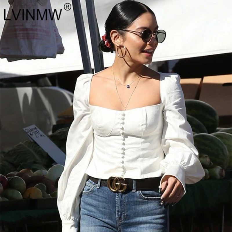 LVINMW Sexy Square Collar Back Lace Up Zip Lantern sleeve T shirt 2019 Autumn Women Backless Slim Tshirt Female Party Tee Tops
LVINMW Sexy Square Collar Back Lace Up Zip Lantern sleeve T shirt 2019 Autumn Women Backless Slim Tshirt Female Party Tee Tops
