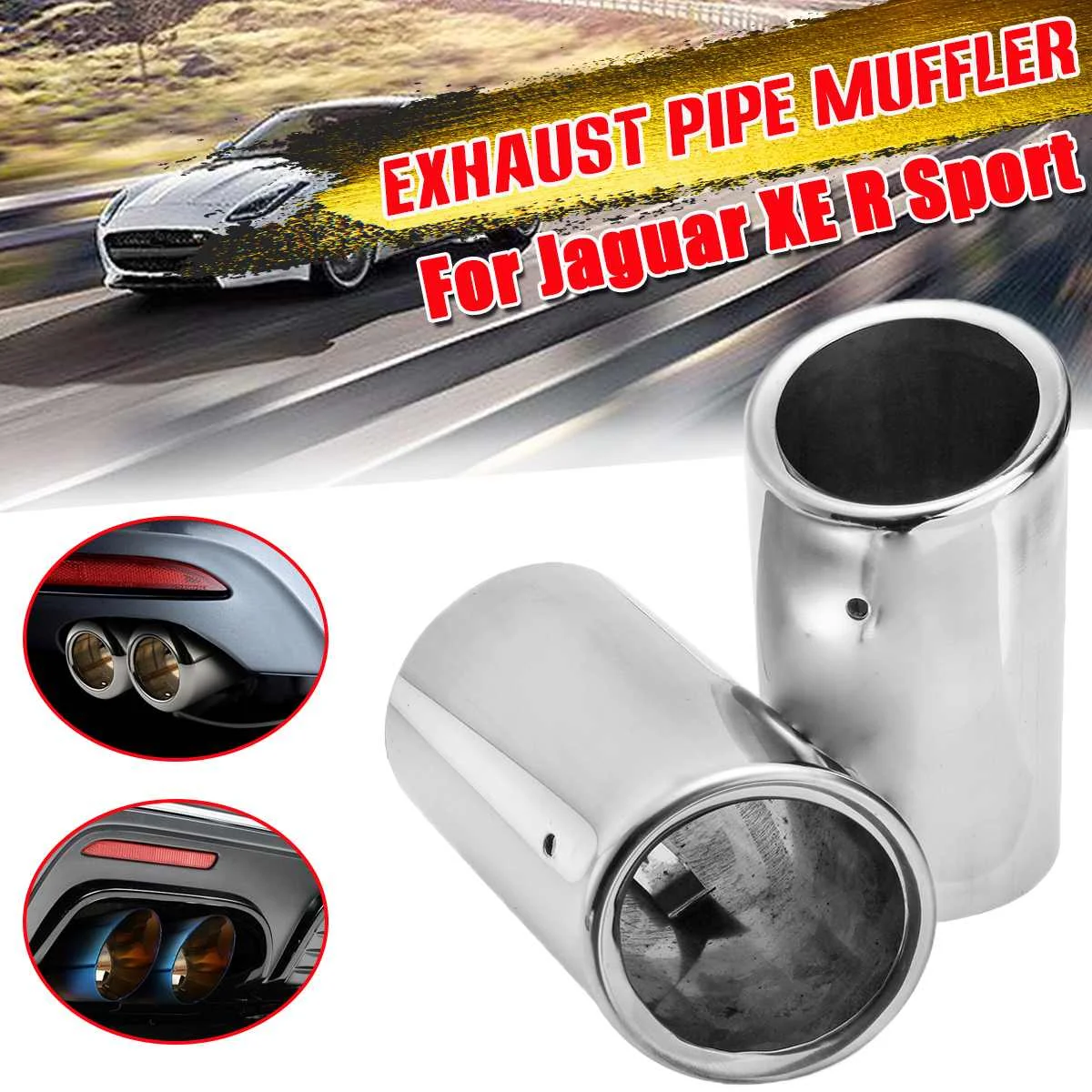 Stainless Steel Exhaust Tip Muffler Pipe for Jaguar XE R Sport Exhaust Systems Auto Accessories
Stainless Steel Exhaust Tip Muffler Pipe for Jaguar XE R Sport Exhaust Systems Auto Accessories
